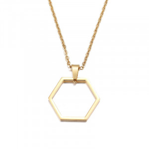 Lantisor Inox Auriu HEXAGON - N663 - Img 2