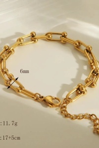 Set Colier, Bratara Si Cercei Din Inox Placat Cu Aur 18K – Bijuterii Femei Stil Elegant, Reglabile S78V - Img 8