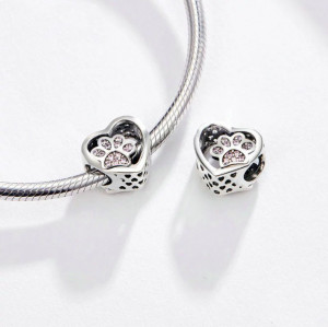 Talisman din argint -Footprint Stopper Bead- CHA1016A - Img 1