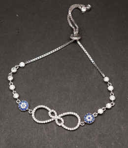 Bratara Din Argint Sparkling Infinite Blue Fatima ARG178A - Img 3
