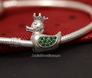 CHARM ARGINT 925 -DUCK QUEEN- Verde CHA1059 - Img 2