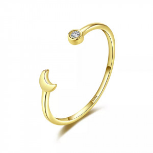 Inel Argint reglabil finut Moon Gold ARG398R - Img 2