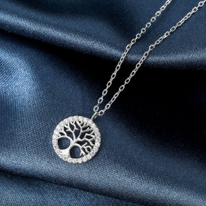 Lantisor Cu Pandativ DIn Argint -- TREE OF LIFE-- ARG149A - Img 1