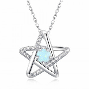 Lantisor Din Argint --- OPAL STAR --- Arg368E - Img 7