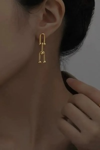 Set Colier, Bratara Si Cercei Din Inox Placat Cu Aur 18K – Bijuterii Femei Stil Elegant, Reglabile S78V - Img 9