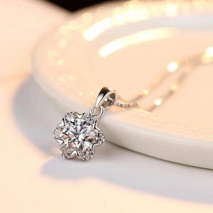 Set Colier Si Cercei Din Argint Iced Out Minimalist SET384 - Img 3