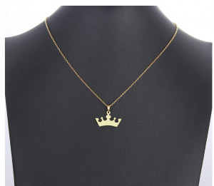 Set Lant+ pandantiv Crown Gold ---FINUT --- Cod LC232A - Img 2