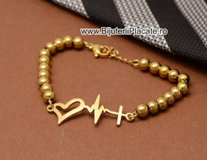 Bratara Inox Ajustabila Heart cod BF957D - Img 2