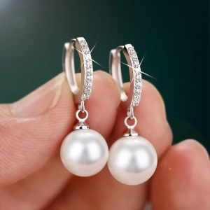 Cercei argint Elegant Pearls ARG63A - Img 1