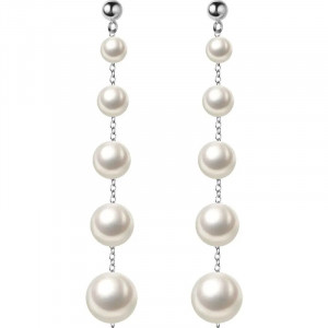 Cercei Din Argint cu Perla Model Lung 6 cm Elegante ARG197E - Img 6