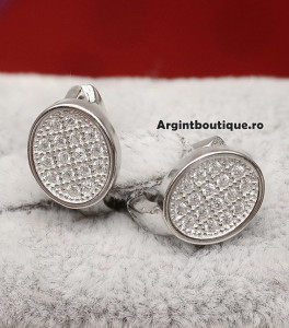 Cercei din argint Simple Whisper OVALI cod ARG125