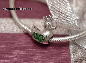 CHARM ARGINT 925 -DUCK QUEEN- Verde CHA1059 - Img 3