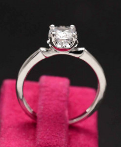 Inel romantic de logodna din argint cu zirconiu alb cod ARG370E - Img 5