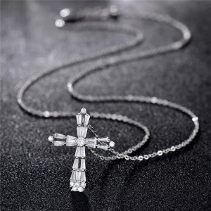 Lant cu Pandantiv din Argint 925 CRUCE ARG133C - Img 3
