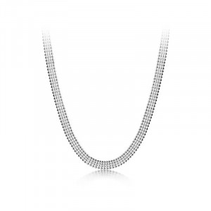 Lantisor Din Argint Bilute Choker --- Bead Laser 4R--- Arg401A - Img 2