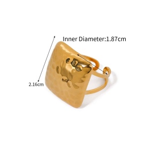 Set Cercei Și Inel Femei, Placat Aur 14K, Model Vintage Modern, Accesorii Elegante S71F - Img 8