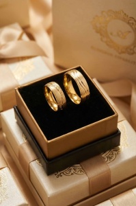 Verighete Elegant Argint 925 Aurii, Model Texturat și Gravat ARG170X - Img 4