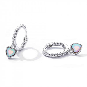 Cercei din argint -OPAL HEART - ARG90A - Img 2