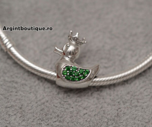 CHARM ARGINT 925 -DUCK QUEEN- Verde CHA1059 - Img 4