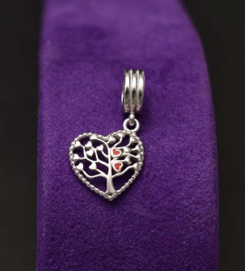 CHARM ARGINT 925 -Tree of life Red-CHA1018 - Img 4