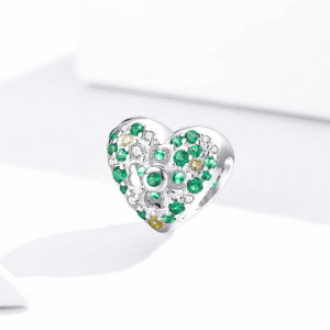 Charm Argint Talisman -INIMA Verde Safir si Infinit- CHA1093A - Img 2