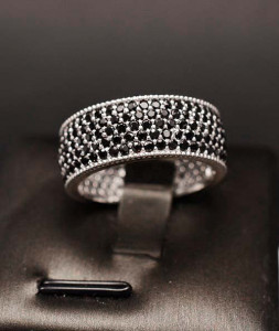 Inel Argint 925 cu Zirconii Black Onix ARG173C - Img 5