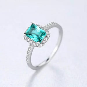 INEL Argint Cu Zirconiu --Gemstone Smarald Green-- ARG53C - Img 6