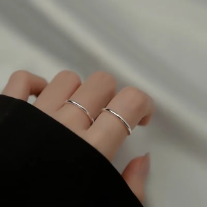 Inel Subțire din Argint 925, Placat cu Rodiu, 1.6 mm – Model Minimalist Arg297E - Img 3