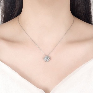 Lant si Pandantiv Argint 925, Model Elegant, Piatra Zirconiu Stralucitoare Arg26D - Img 5