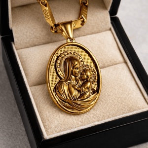 Medalion Imperial – Maica Domnului cu Pruncul cod LC15R - Img 2