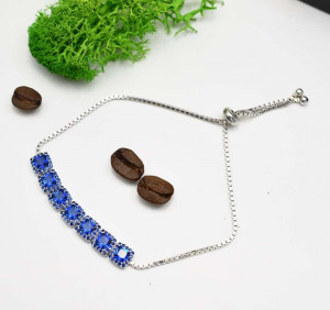 Bratara Din Argint Cu Elemente Zirconii Blue- ARG393H - Img 4