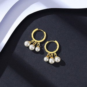 Cercei din argint Gold Pearls-cod ARG290E - Img 3