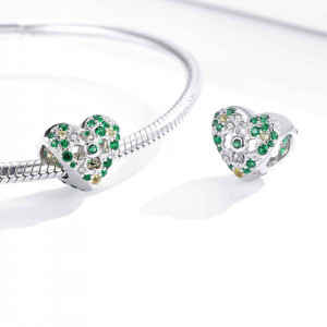 Charm Argint Talisman -INIMA Verde Safir si Infinit- CHA1093A - Img 3