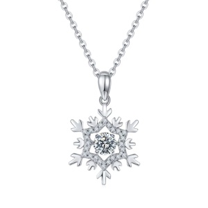 Colier Cu Lantisor Din Argint -- Lovely Snowflake--ARG04A - Img 2