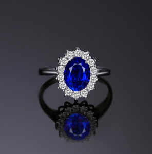INEL ARGINT CU Zirconiu --BLUE SAPPHIRE-- arg239A - Img 2