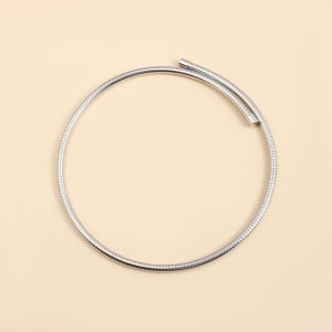 Lanț Rigid Metalic Aur/Argint – Colier Modern pentru Femei - L52A - Img 4
