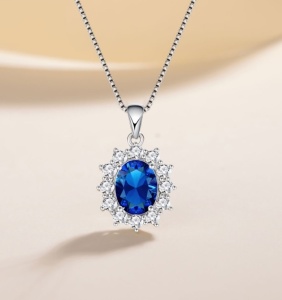 Set Bijuterii Argint S925 Cu Cristale Safir – Eleganță și Stil Cod Set 209A - Img 7