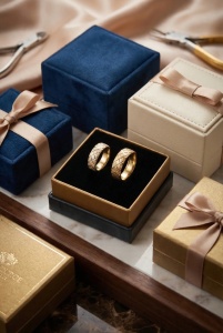 Set Verighete Handmade Argint 925 Placat Cu Aur, Model Carouri Diamantate ARG199X - Img 6