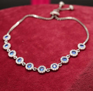 Bratara din argint Blue Eye Crystal Link ARG277C - Img 2