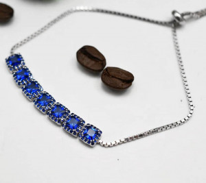 Bratara Din Argint Cu Elemente Zirconii Blue- ARG393H - Img 1