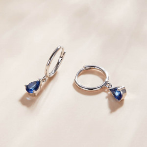 Cercei din argint model Lacrima - BLUE SAPPHIRE- cod ARG81A - Img 2