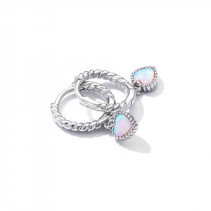 Cercei din argint -OPAL HEART - ARG90A - Img 4