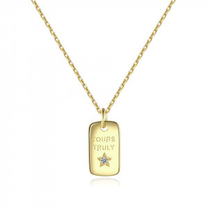 Colier din argint 925 Gold -YOURS TRULY- ARG208A - Img 7