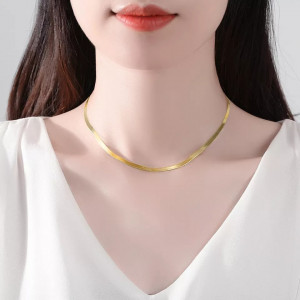 Colier Din Argint Model SNAKE Gold Arg387 - Img 2