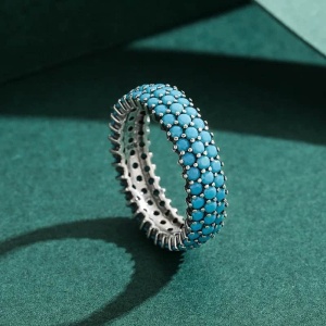 Inel din Argint 925 cu Pietre Turcoaz – Bijuterie Eleganta si Rafinata pentru Femei ARG313E