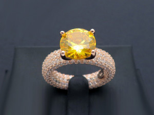 Inel din argint Perfect Engagement Ring Yellow ARG349 - Img 2