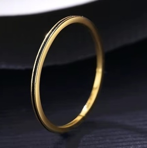 Inel Subtire Din Argint 925 Placat Aur 14K, Model Minimalist ARG93F