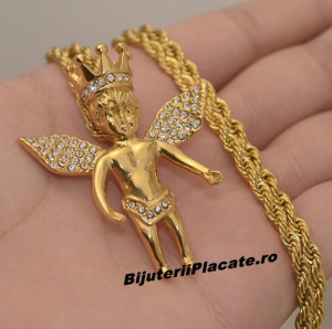 LANT CU PANDANTIV -ANGEL- INOX AURIT LC209