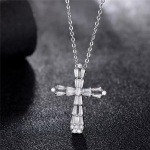 Lant cu Pandantiv din Argint 925 CRUCE ARG133C - Img 5