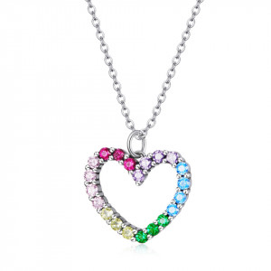 Lantisor Cu Pandativ DIn Argint -- Inima Love-- ARG413A - Img 3